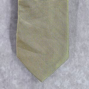 Nautica Yellow Gold Blue Foulard Geometric Executive 100% Silk‎ Men's Neck Tie